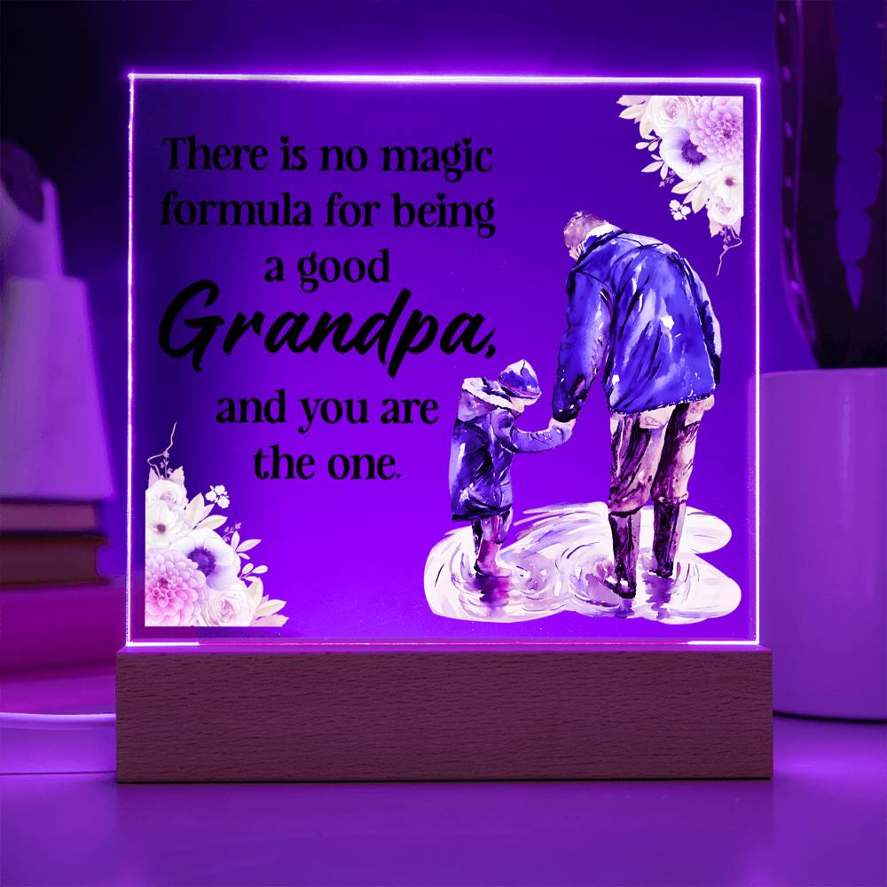Acrylic Square Design Grandpa