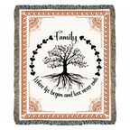 Family Roots, Celtic Tree Woven Blanket