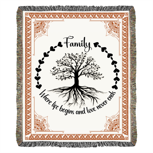 Family Roots, Celtic Tree Woven Blanket